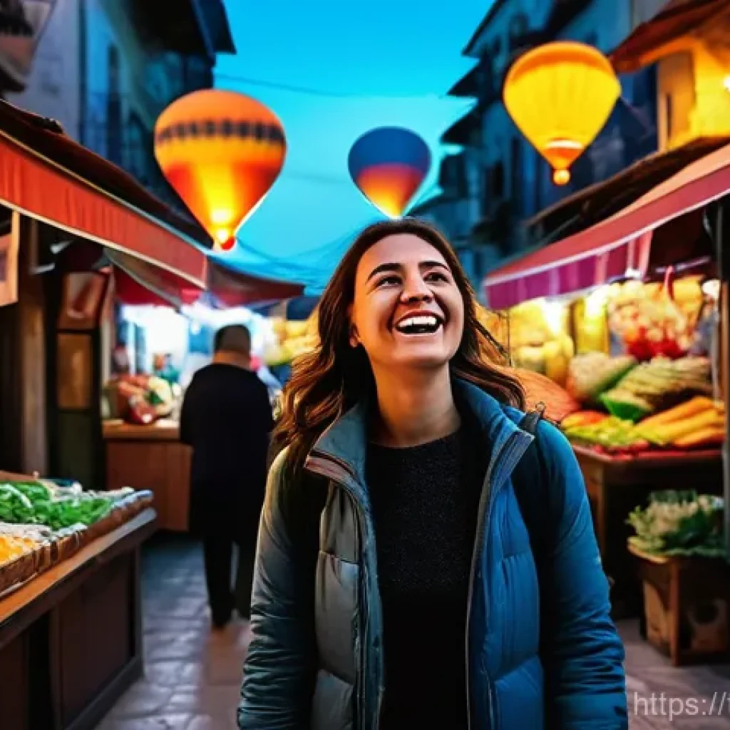 여행의 개인화 트렌드 - **"A woman in her late 20s, wearing stylish casual travel attire, is enthusiastically interacting wi...