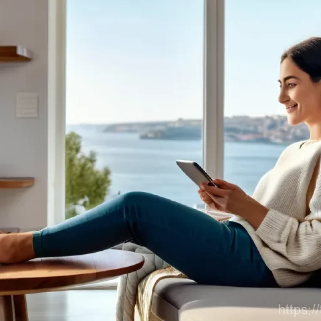 고객의 기대와 경험 - **Smart Home Comfort in Istanbul**
A realistic, high-definition photo depicting a cozy, modern l...