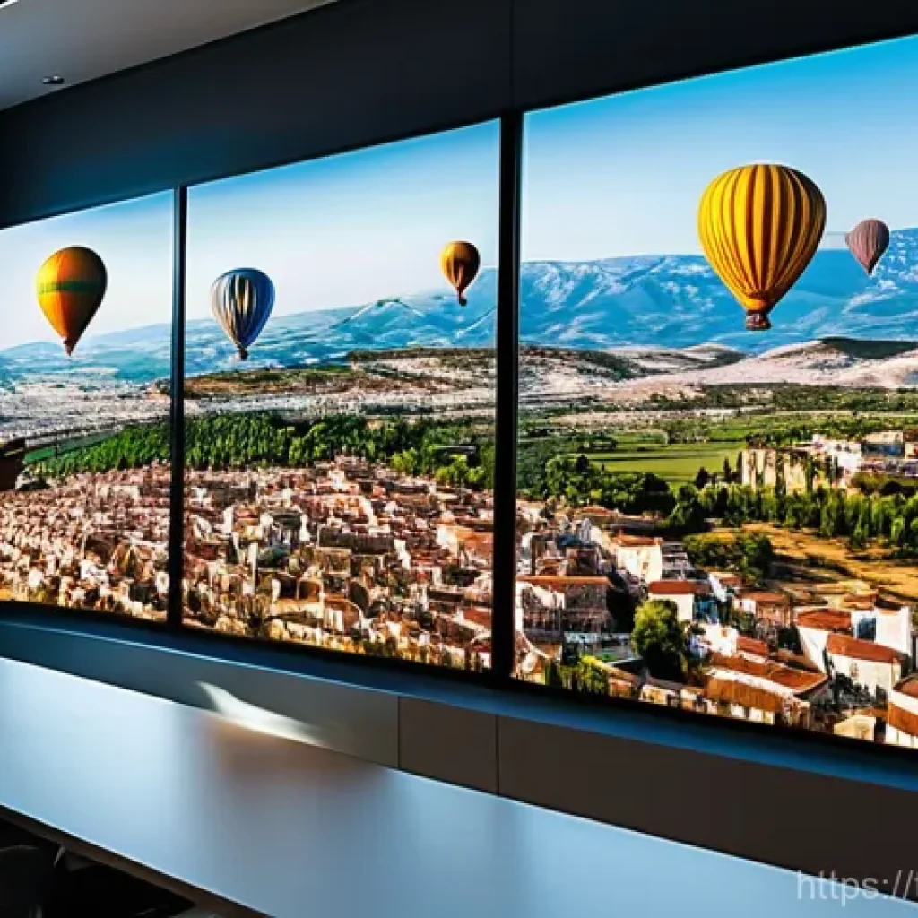 관광 경영 이론 - **Strategic Vision for Turkish Tourism:**
A vibrant, modern office space with large windows over...